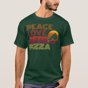 Camiseta Paz Amor Pizza Amantes I Love Pizza Premium2659