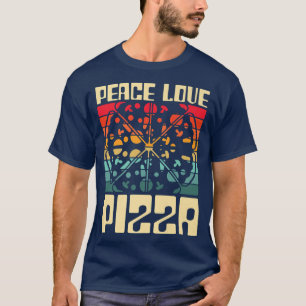 Camiseta Paz Amor Pizza Amantes I Love Pizza Premium 2658