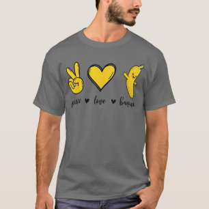Camiseta Paz Amor Plátanos Regalo de Plátano Fresco para Am