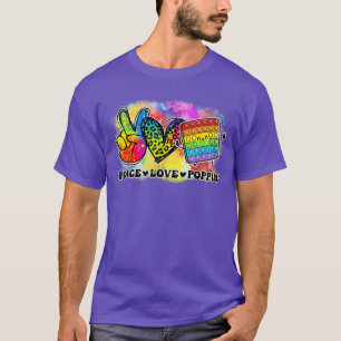 Camiseta Paz Amor Poppin Leopardo Poppin Dabbing Pop It Lo