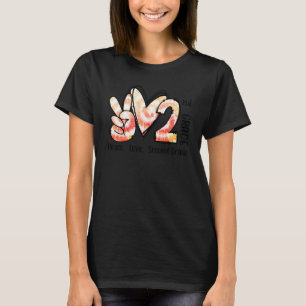 Camiseta Paz Amor Profesora de Segundo Grado Chica Equipo 2