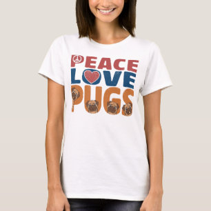 Camiseta Paz Amor Pug Perro Amante Para Mujeres Hombres, Pe