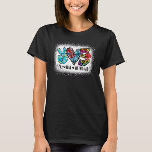 Camiseta Paz Amor Quinto Grado De Vuelta Al Equipo Escolar