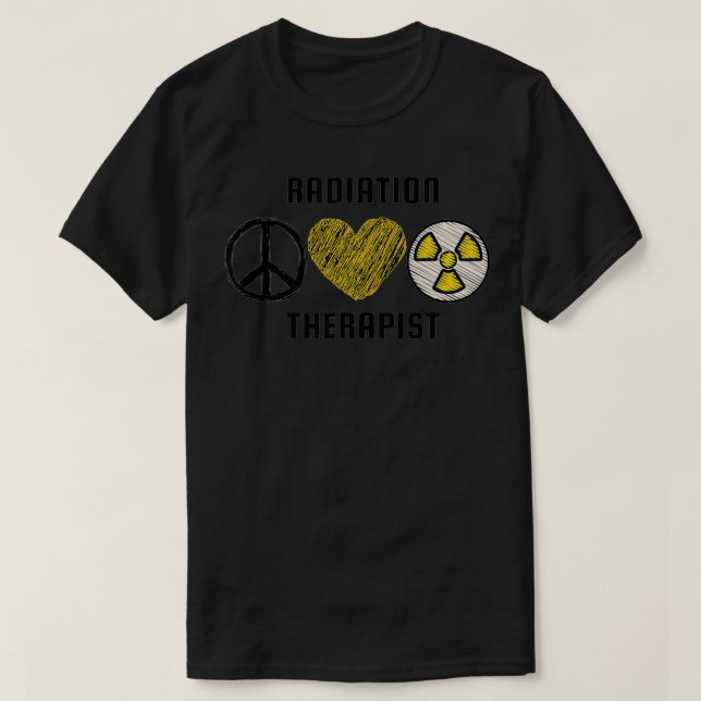 Camiseta Paz Amor Radiación Terapia Radiante (Diseño del anverso)
