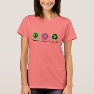Camiseta Paz, amor, reciclar