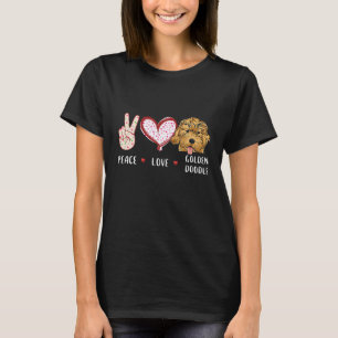 Camiseta Paz Amor Regalo Goldendoodle Para Hombres Que Los