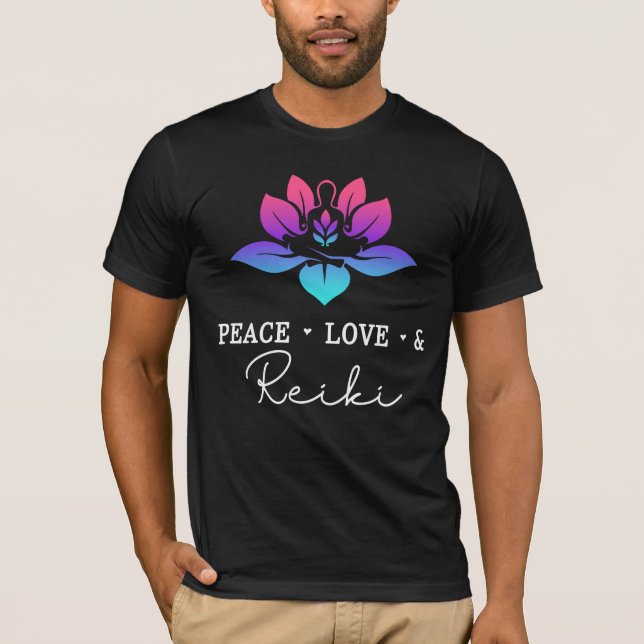 Camiseta Paz Amor Reiki Chakra Mediación Espiritual