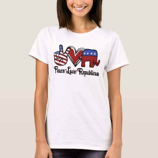 Camiseta paz amor republicano (Anverso)