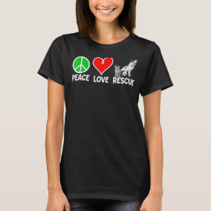 Camiseta Paz Amor Rescate Animal Proteger Mascota Amor Anim