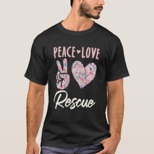 Camiseta Paz Amor Rescate Perro Gato Caballo Rescatado 1