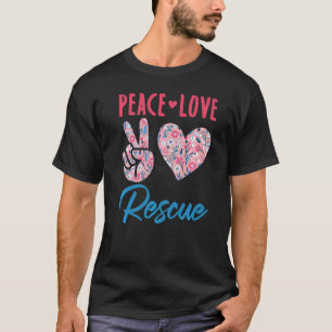 Camiseta Paz Amor Rescate Perro Gato Caballo Rescatado 1