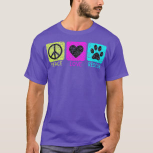 Camiseta Paz Amor Rescate Perros Molestos Amantes Animales
