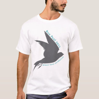 Camiseta Paz. Amor. Revolución. Ron Paul 2012.