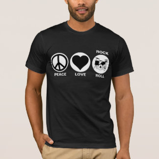 Camiseta Paz/Amor/Rock & Roll