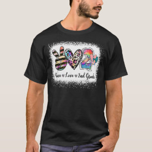 Camiseta Paz Amor Segundo Grado Volver Al Equipo Escolar Se