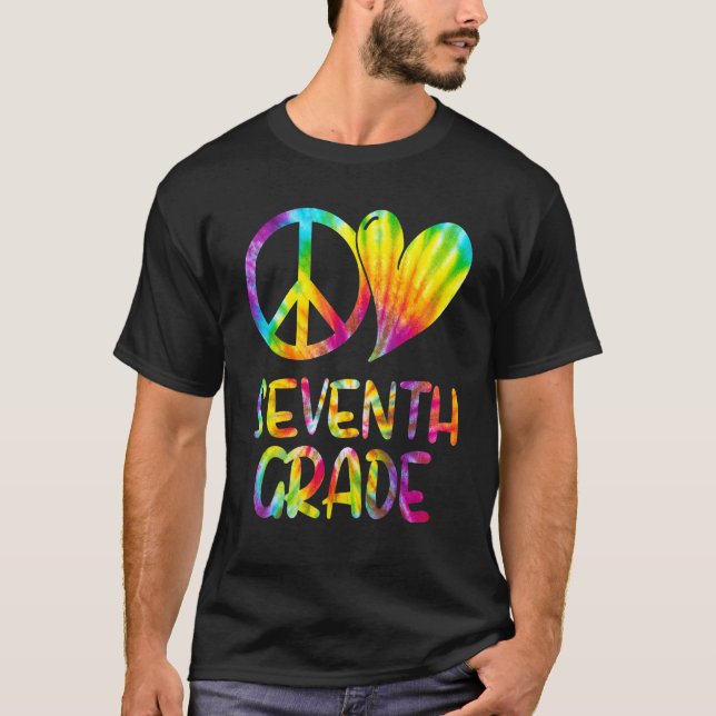Camiseta Paz Amor Séptimo Grado en la Escuela de Atrás Sépt (Anverso)