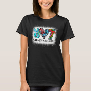 Camiseta Paz Amor Séptimo Grado Volver Al Equipo Escolar 7G