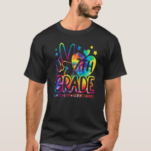 Camiseta Paz Amor Séptimo Grado Volver Al Equipo Escolar 7G