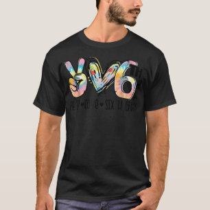 Camiseta Paz Amor Sith Grado Grado Gracioso Tie Dye Enseñan