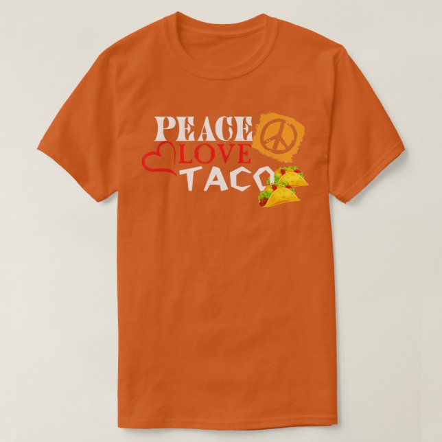 Camiseta Paz amor Tacos comida mexicana amante Cinco de May (Diseño del anverso)