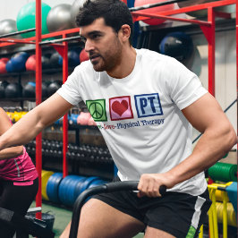 Camiseta Paz Amor Terapia Física Hombres