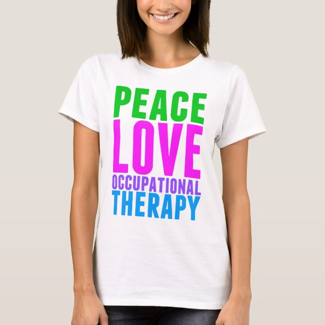 Camiseta Paz Amor Terapia Ocupacional Cuta (Anverso)