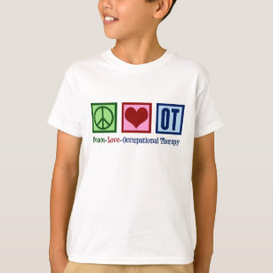 Camiseta Paz Amor Terapia Ocupacional Niños
