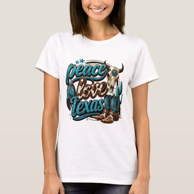Camiseta Paz Amor Texas (Anverso)