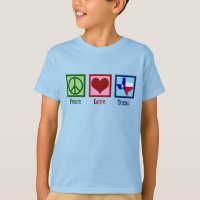 Paz Amor Texas Orgullosos Niños Textiles