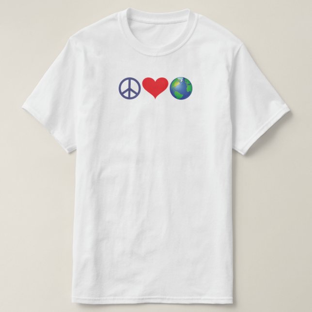Camiseta Paz Amor Tierra (Diseño del anverso)