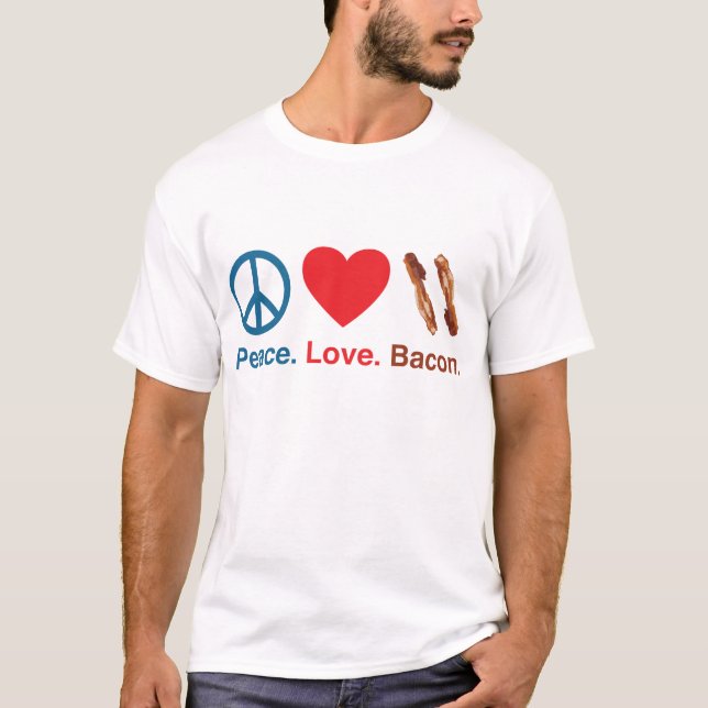 Camiseta Paz. Amor. Tocino (Anverso)
