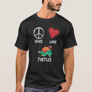Camiseta Paz Amor Tortugas Tortuga Pacifista Tortuga Fanáti