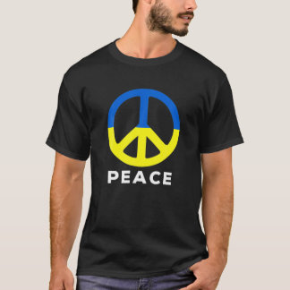 Camiseta Paz, amor, Ucrania apoya Rótulo Fla