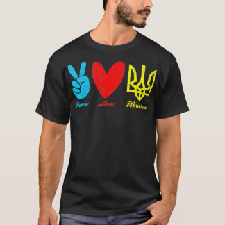 Camiseta Paz, amor, Ucrania, bandera ucraniana te apoyo