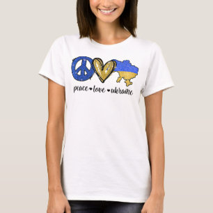 Camiseta Paz, amor, Ucrania, bandera ucraniana te apoyo