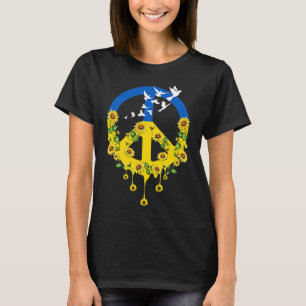 Camiseta Paz Amor Ucrania Domina Ucrania Girasol Ucrania