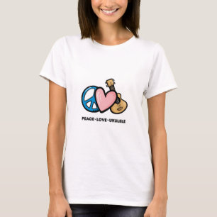 Camiseta Paz, amor, Ukulele