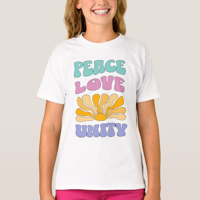 Camiseta Paz Amor Unidad (Anverso)