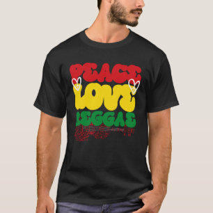 Camiseta Paz Amor Unidad Rastafari Ropa Ropa Jamaica Souven