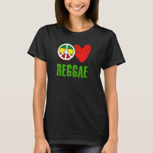 Camiseta Paz Amor Unidad Reggae Raíces Jamaica Rasta Reggae