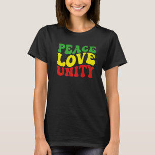 Camiseta Paz Amor Unidad Reggae Raíces Jamaica Rasta Reggae