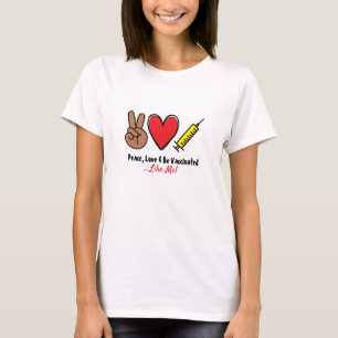 Camiseta Paz Amor & Vacúnate
