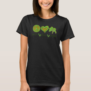 Camiseta Paz Amor Vegetación Vegetación Día Mundial de la V