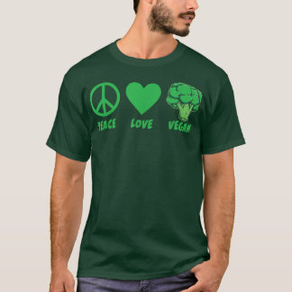 Camiseta Paz Amor Vegetales Vegetales Vegetales para Vegeta
