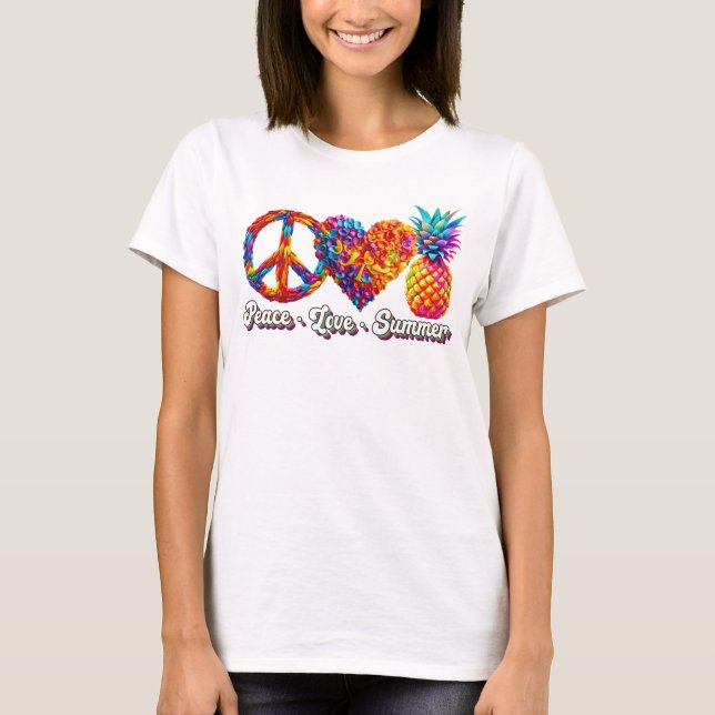 Camiseta Paz amor verano  (Anverso)