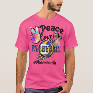 Camiseta Paz Amor Voleibol Mawmaw Vida Mamá Abuela Leop