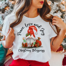 Camiseta Paz, amor y alegría, Navidades amables ganan bendi