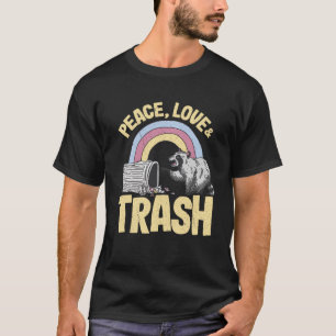 Camiseta Paz, amor y basura pueden arco iris Pu