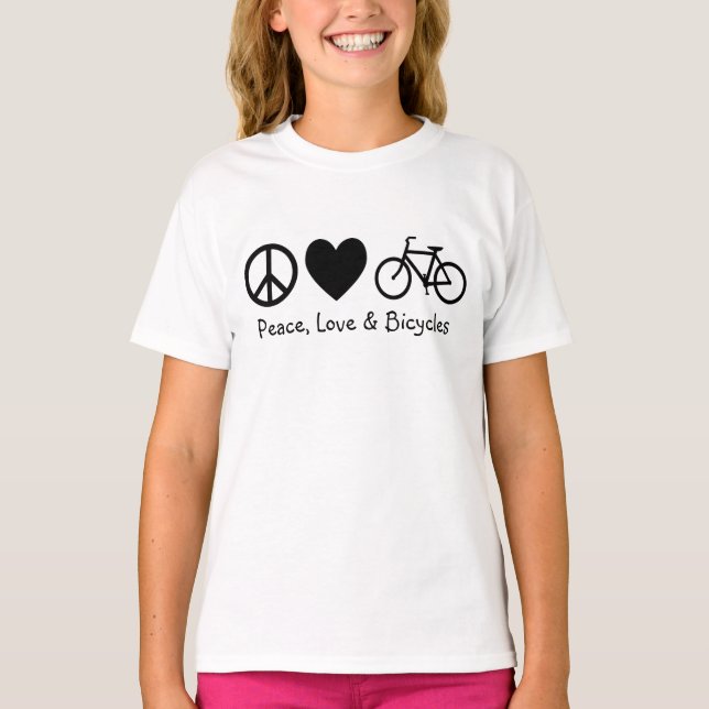 Camiseta Paz, amor y bicicletas (Anverso)