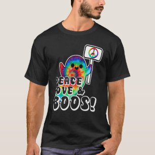 Camiseta Paz Amor y Buu Hippie Terror Fantasma Halloween O
